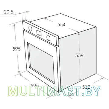 Электрический духовой шкаф MAUNFELD EOEH.5811W картинка 6